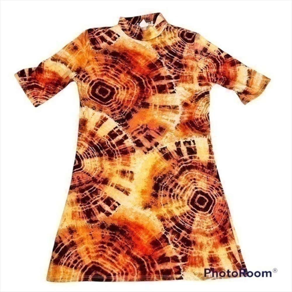 Bright tie dye Love Nation turtleneck dress